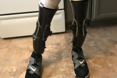 Zion's 2019 legs, first attempt. Much work to be done.