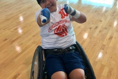 Zion is the youngest player in the US to be classified by the governing body to play Wheelchair Rugby.